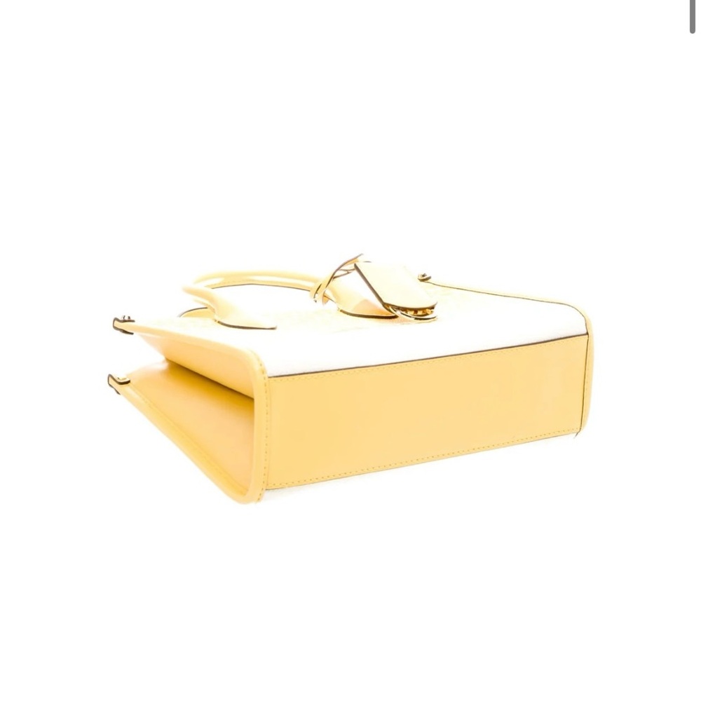 ✨ Michael Kors Jet Set Yellow & Cream Logo Satchel – NWT - Picture 5 of 6